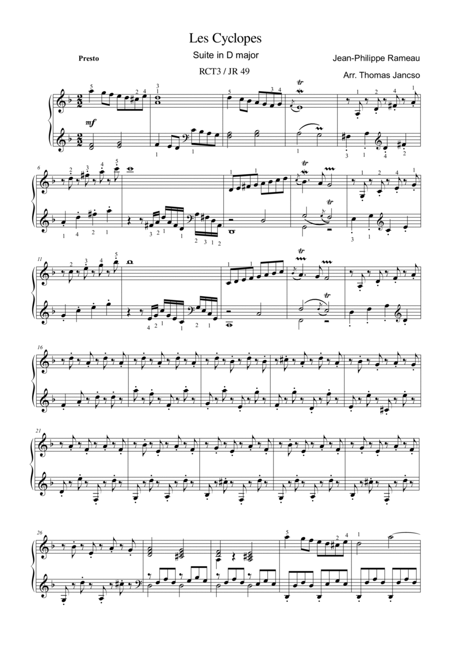 Les Cyclopes Piano Solo scores gallery preview page 1