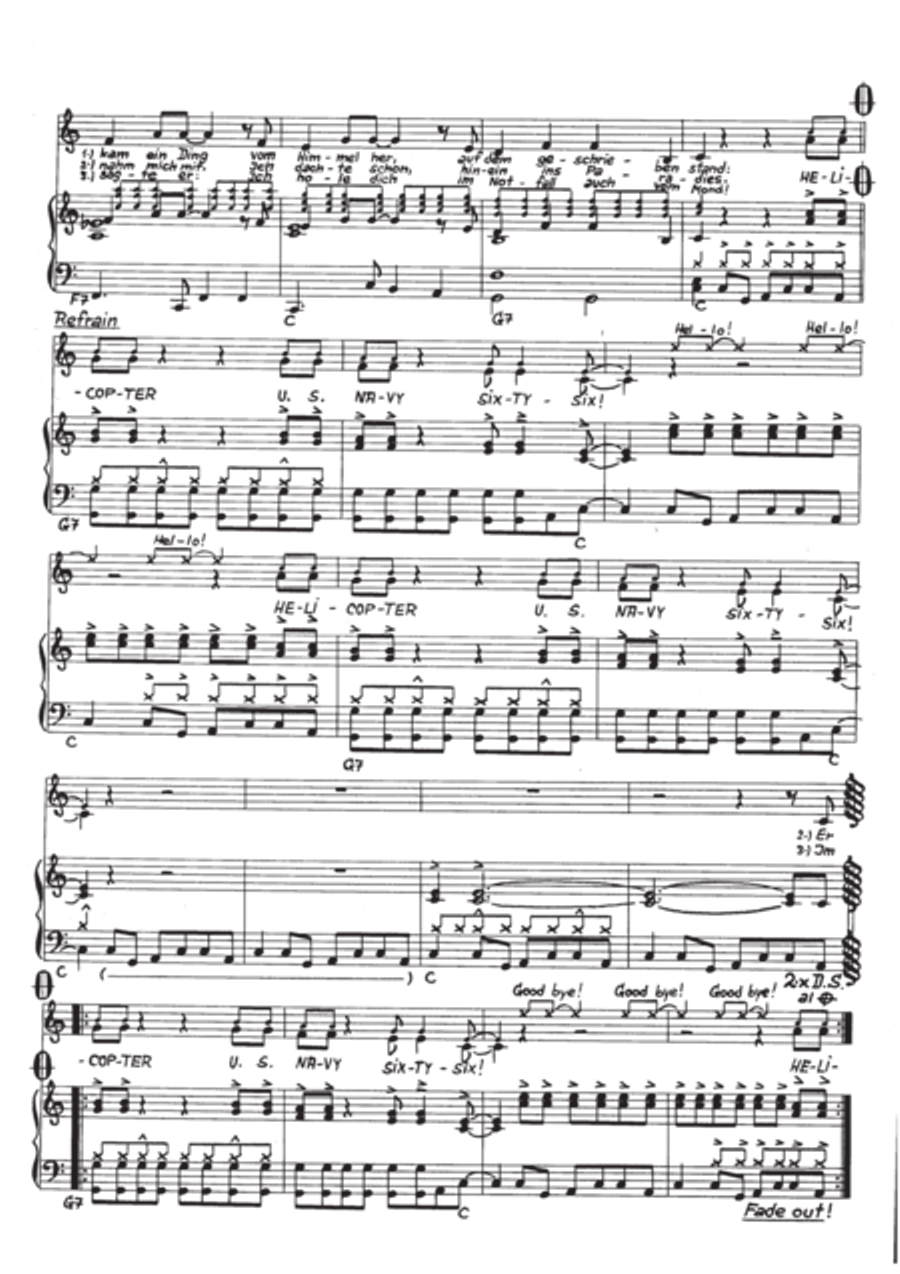 Helicopter US Navy 66 Piano, Vocal scores gallery preview page 4