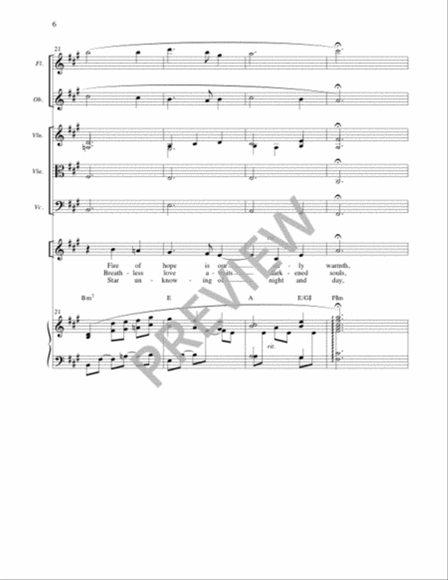Night of Silence - Unison edition, Instrument edition Unison Choir scores gallery preview page 7