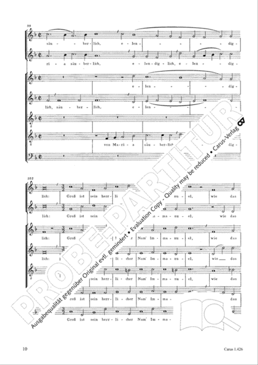 Singt, ihr lieben Christen all SATTB scores gallery preview page 10