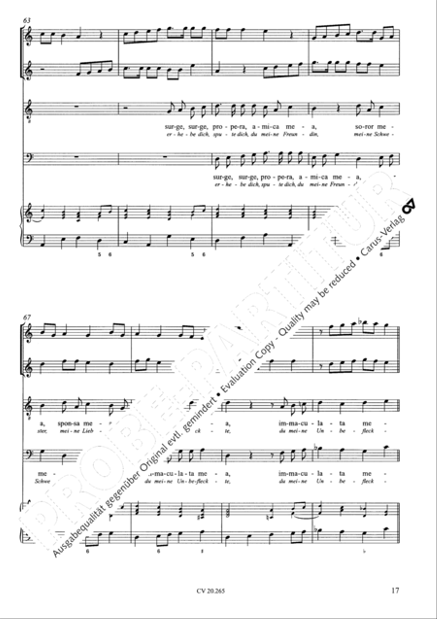 O quam tu pulchra es; Veni de Libano Score scores gallery preview page 18