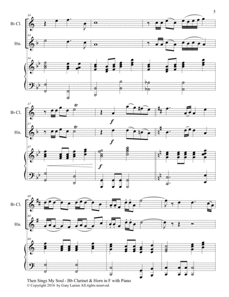 Trios for 3 GREAT HYMNS (Bb Clarinet & Horn in F with Piano and Parts) image number null