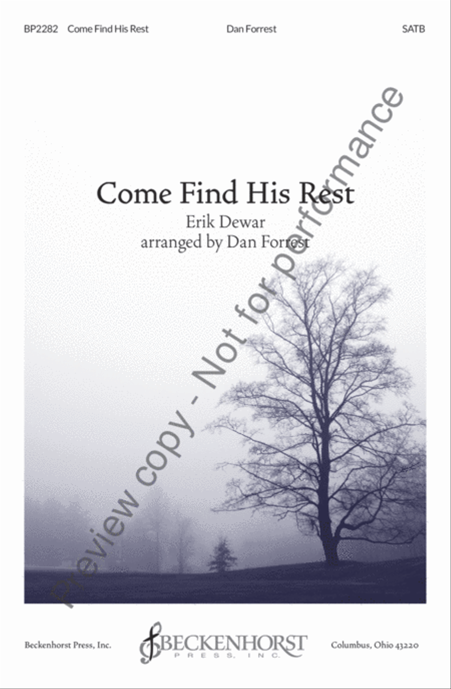 Come Find His Rest 4-Part scores gallery preview page 2