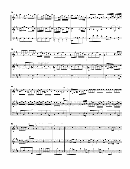 Trio sonata QV 2 10 for 2 violins or flutes and continuo in D major