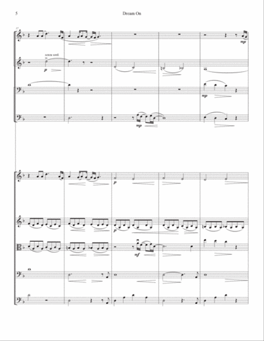 Dream On Chamber Orchestra scores gallery preview page 6
