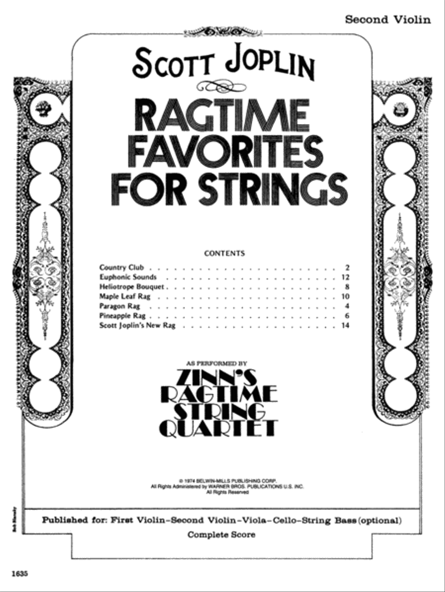Ragtime Favorites for Strings String Orchestra scores gallery preview page 5