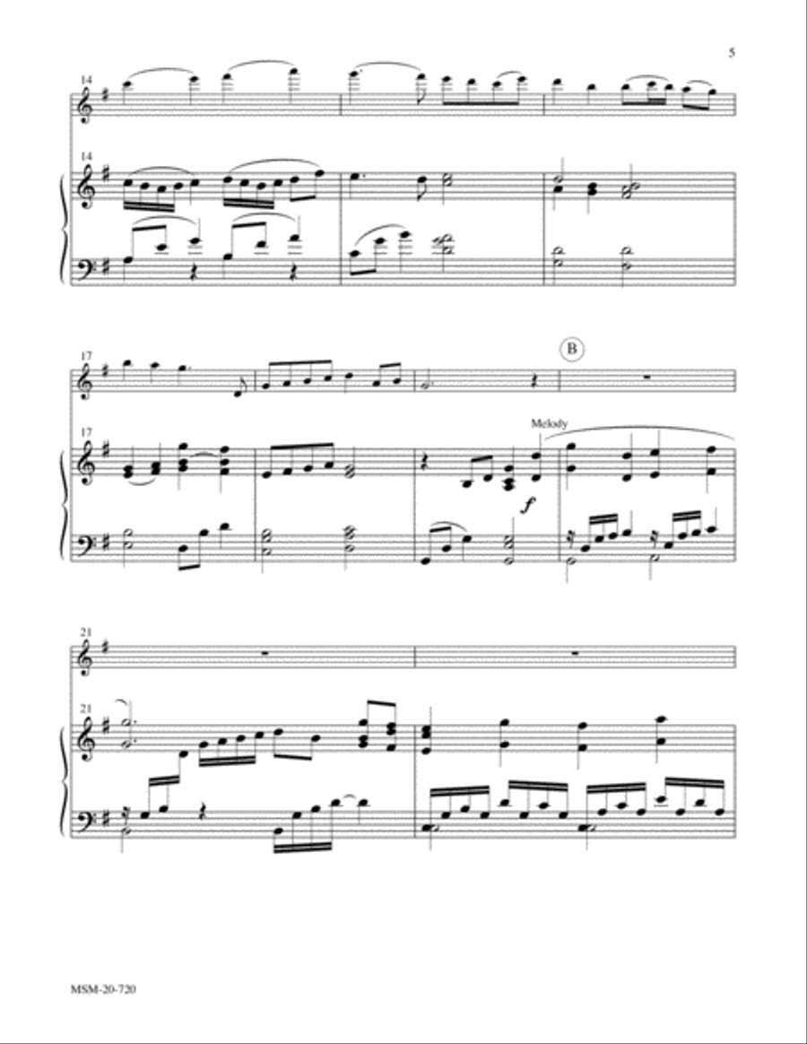 Hymns to the Creator: Two Arrangements for Violin and Piano Violin Solo scores gallery preview page 4