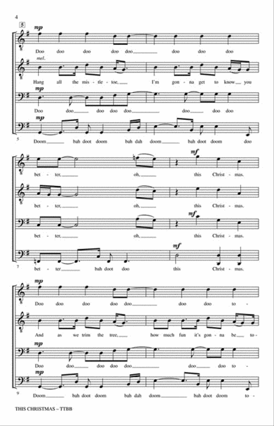 This Christmas (Key: Ab) This Christmas (Key: Ab) TTBB scores gallery preview page 3