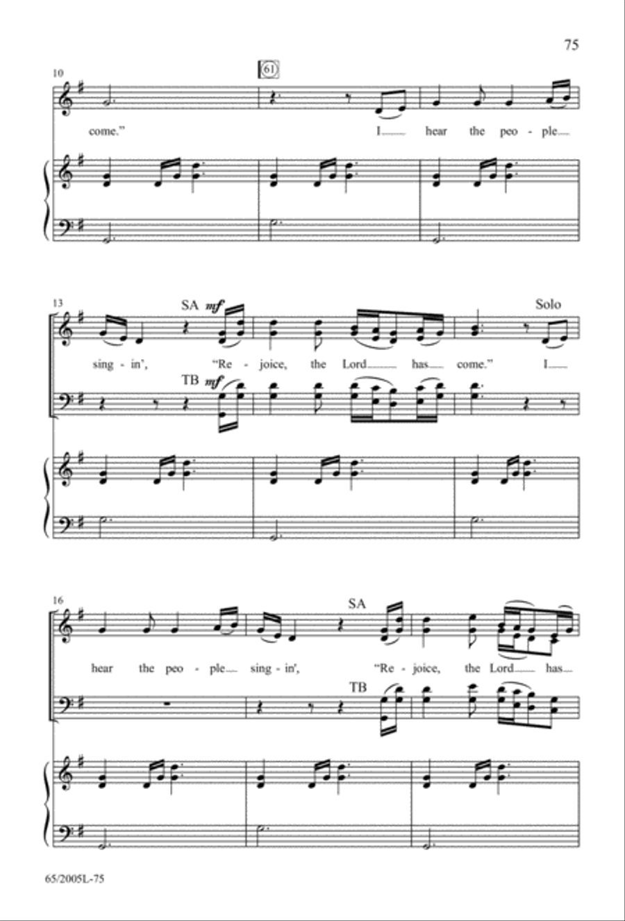 I Hear the Prophet Callin' 4-Part scores gallery preview page 76