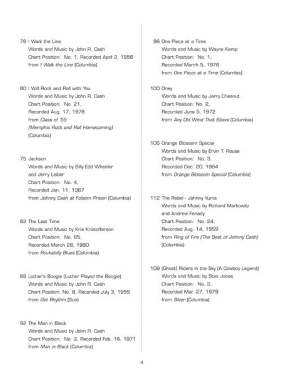 The Essential Johnny Cash Piano, Vocal, Guitar scores gallery preview page 6