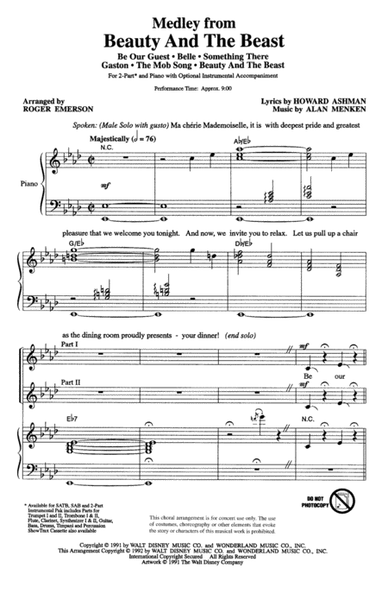 Beauty And The Beast (Medley) (arr. Roger Emerson)