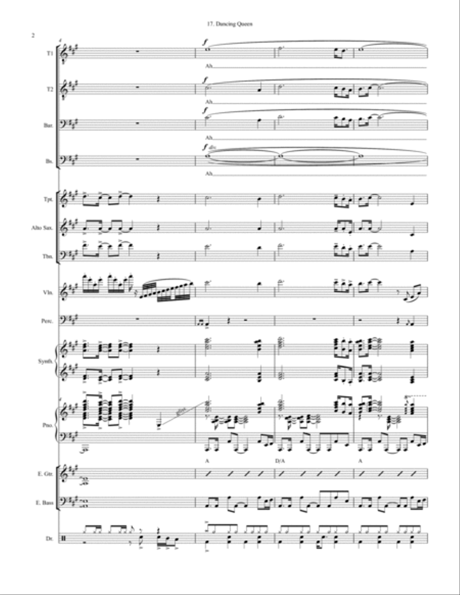 Dancing Queen Large Ensemble scores gallery preview page 2