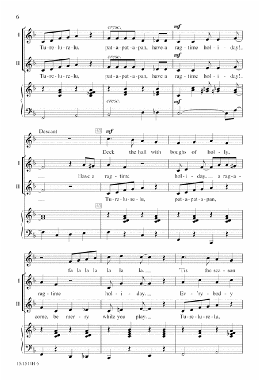 Ragtime Holiday 2-Part scores gallery preview page 6