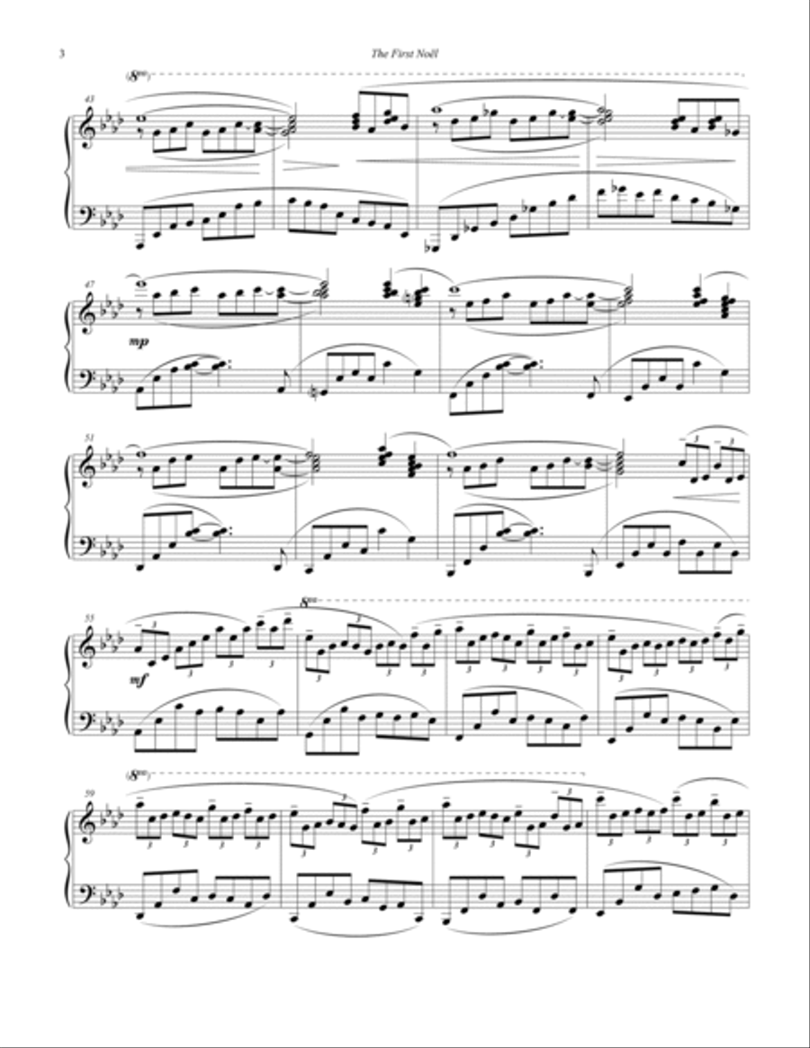 The First Noël Piano Solo scores gallery preview page 4