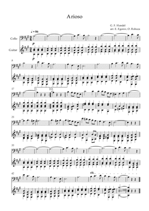 Arioso, George Frideric Handel, For Cello & Guitar