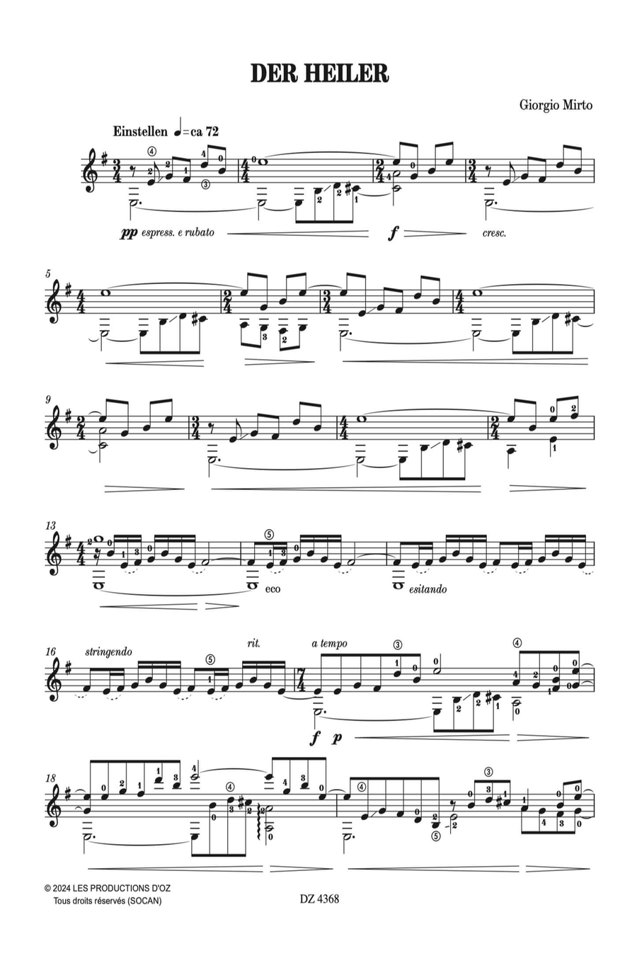 Der Heiler Classical Guitar scores gallery preview page 2
