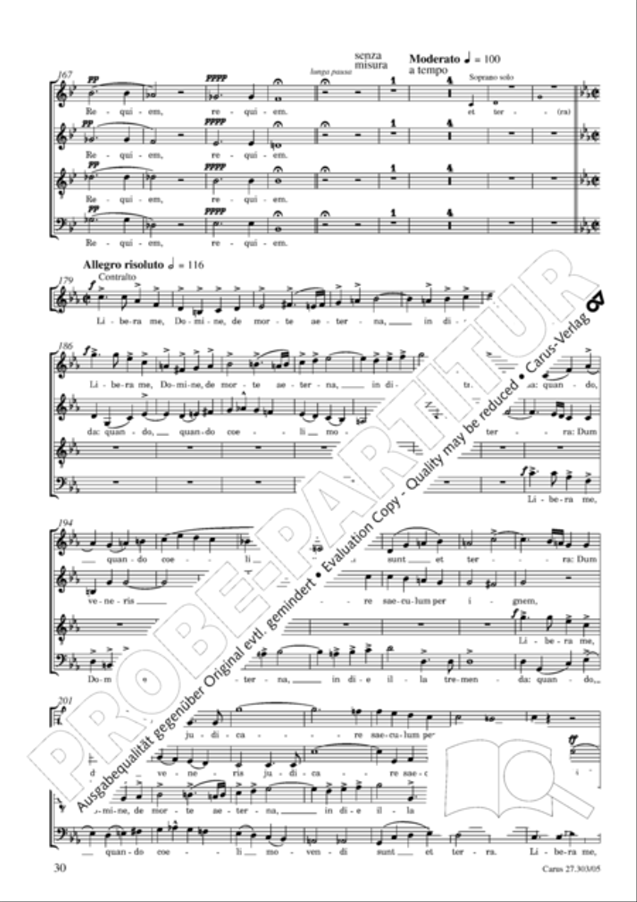 Messa da Requiem 4-Part scores gallery preview page 31