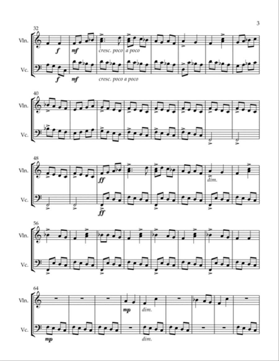 Peasant Prayer Dance With Me Eve Eats an Apple String Duet scores gallery preview page 3