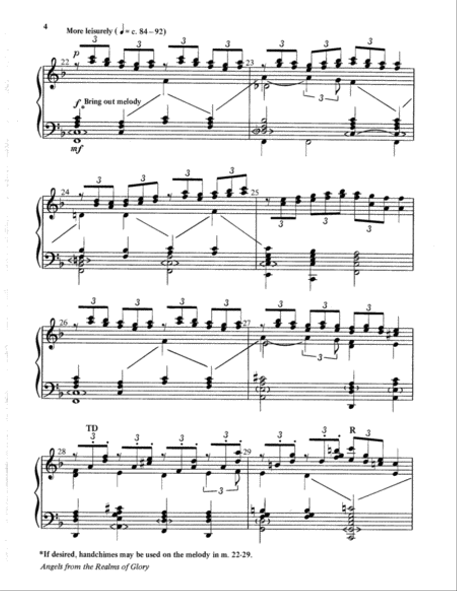 Angels from the Realms of Glory 5-Octaves scores gallery preview page 4