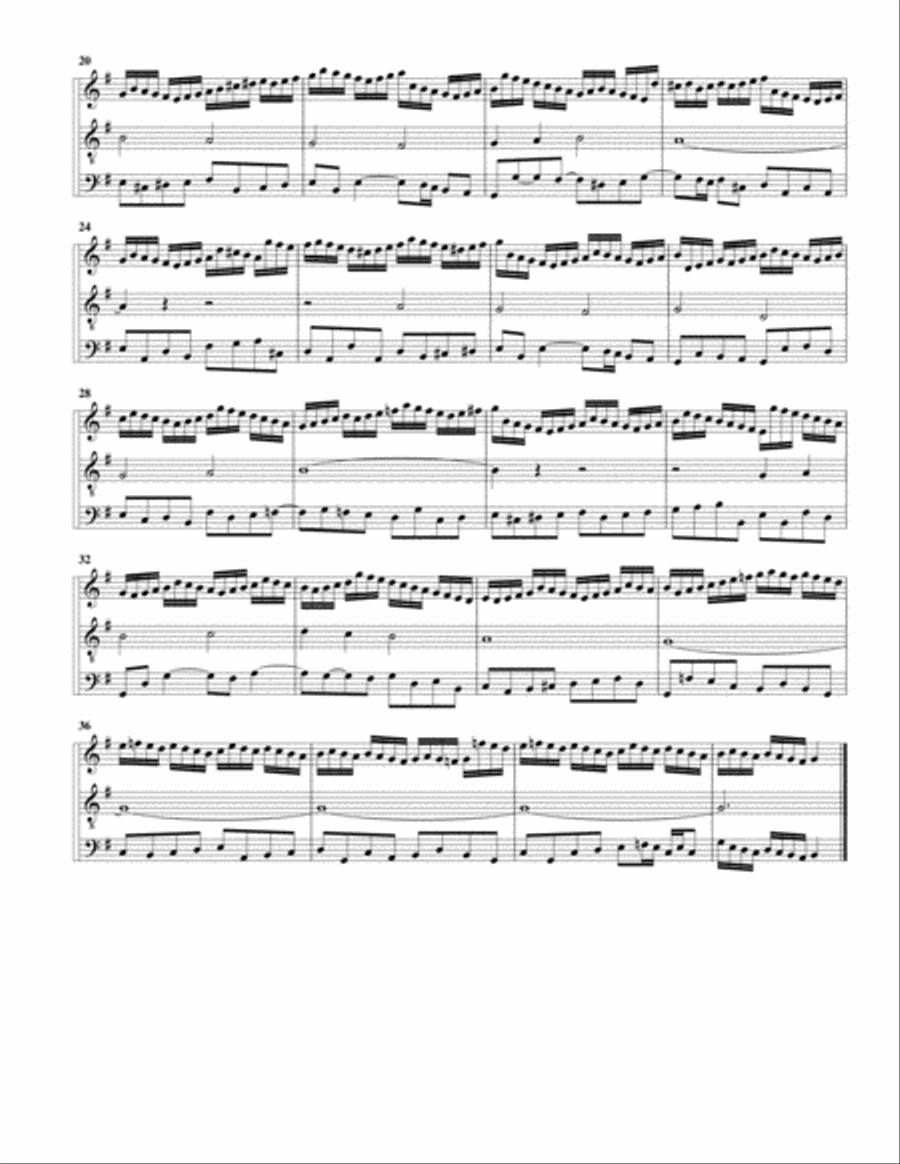 Nun freut euch, lieben Christen gmein BWV 734 for organ from Kirnberger Chorales (arrangement for 3 Recorder scores gallery preview page 2
