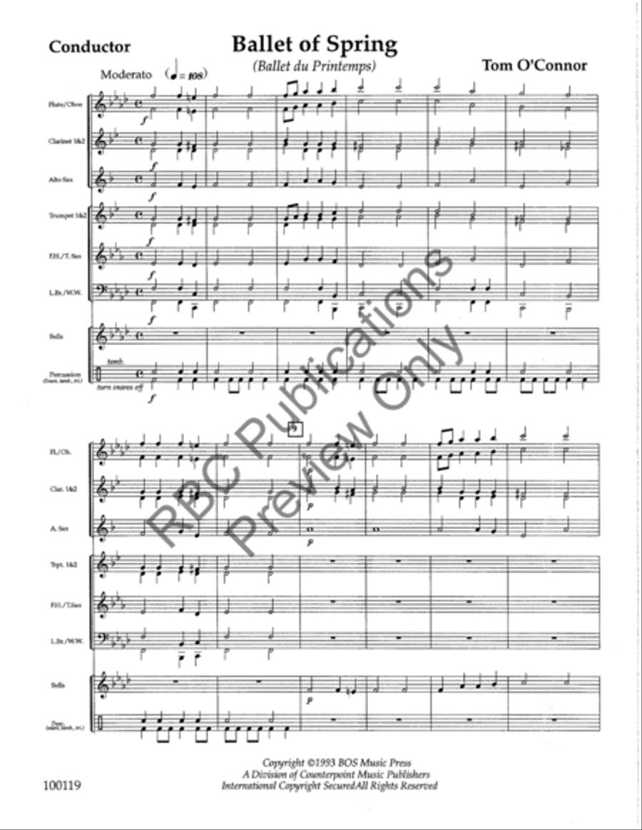 Ballet Du Printemps (Score) Concert Band scores gallery preview page 4