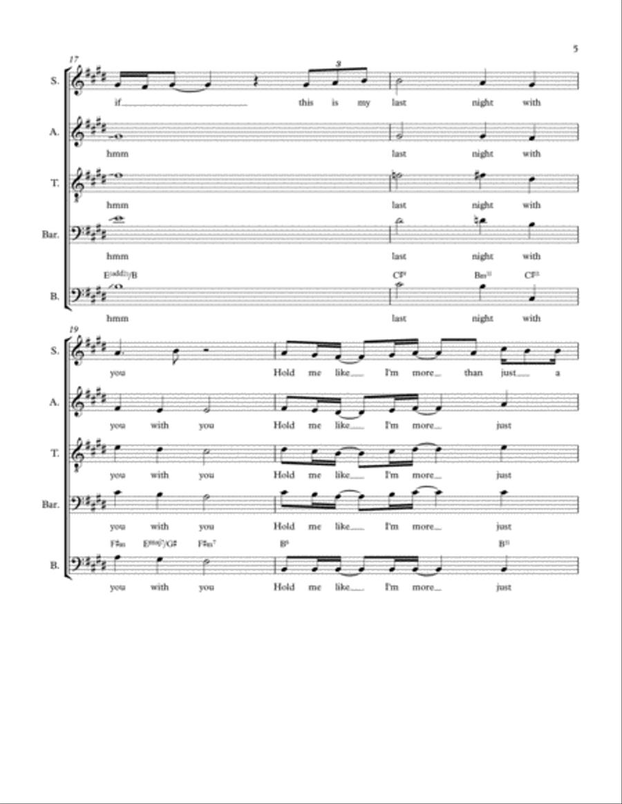 All I Ask 4-Part scores gallery preview page 5