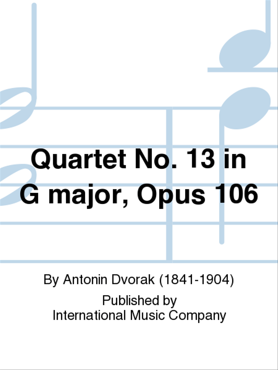 Quartet No. 13 In G Major, Opus 106 String Quartet scores gallery preview page 1