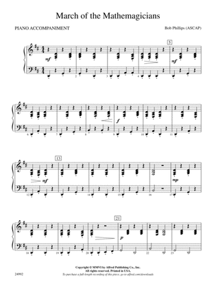 March of the Mathemagicians: Piano Accompaniment