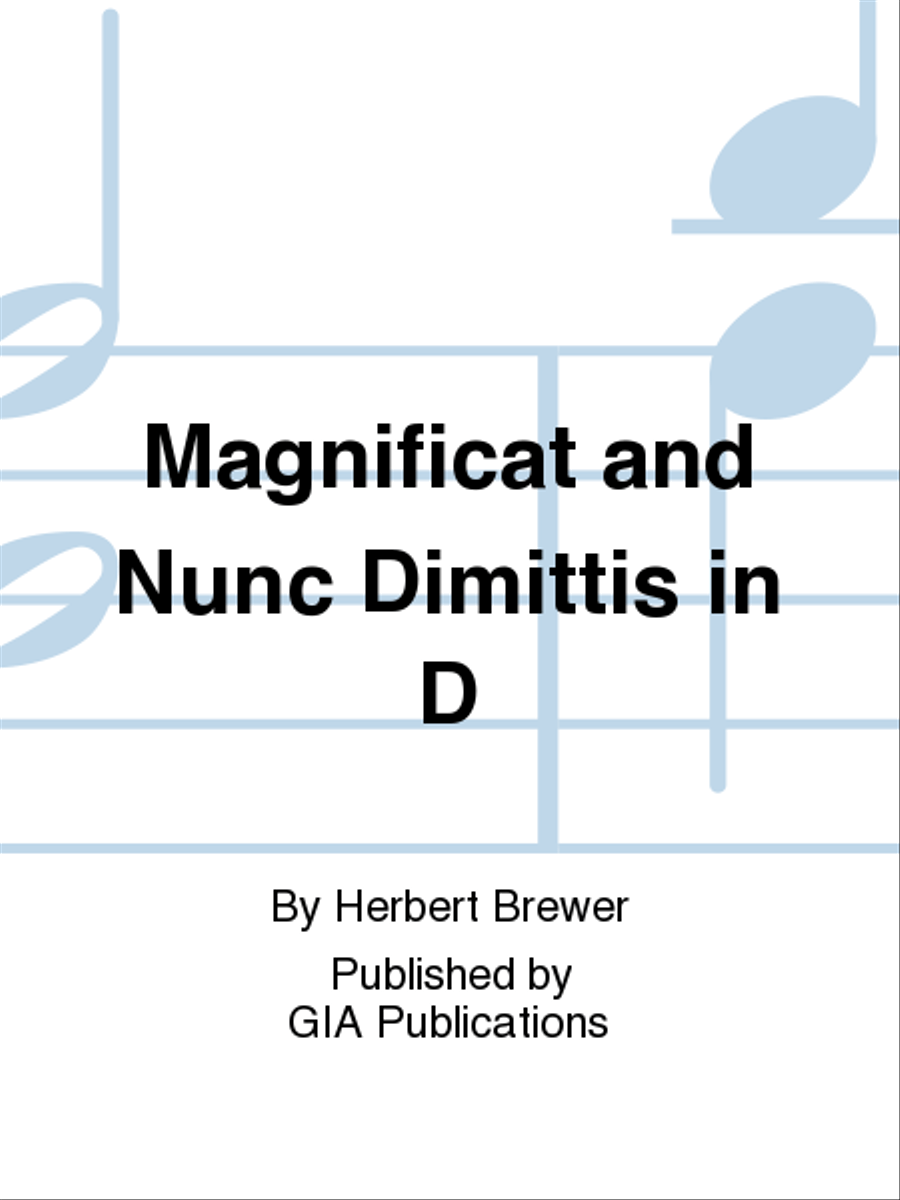 Magnificat and Nunc Dimittis in D 4-Part scores gallery preview page 1