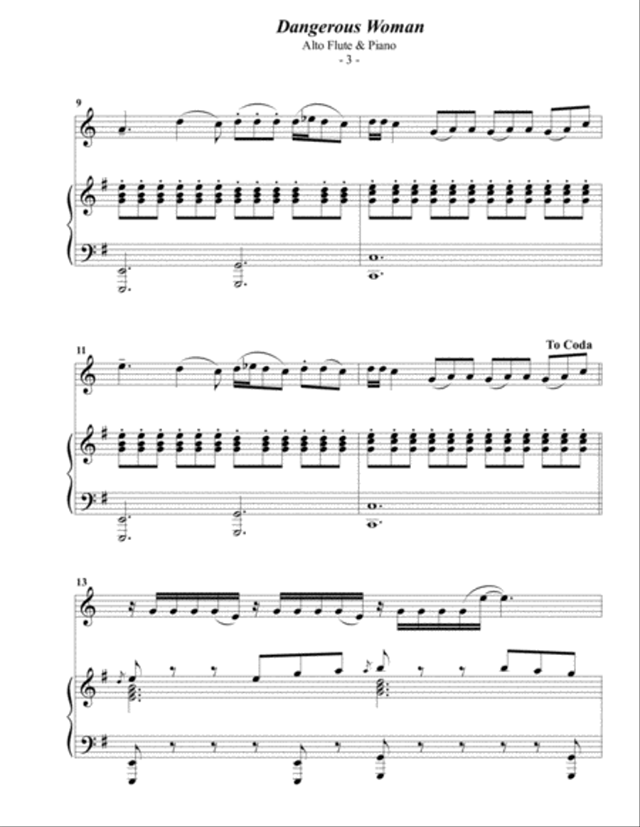 Dangerous Woman Flute Solo scores gallery preview page 3
