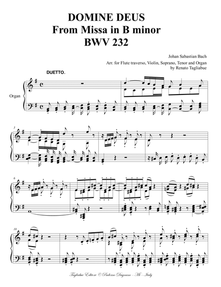 DOMINE DEUS (8) - From Missa in B minor BWV 232 image number null