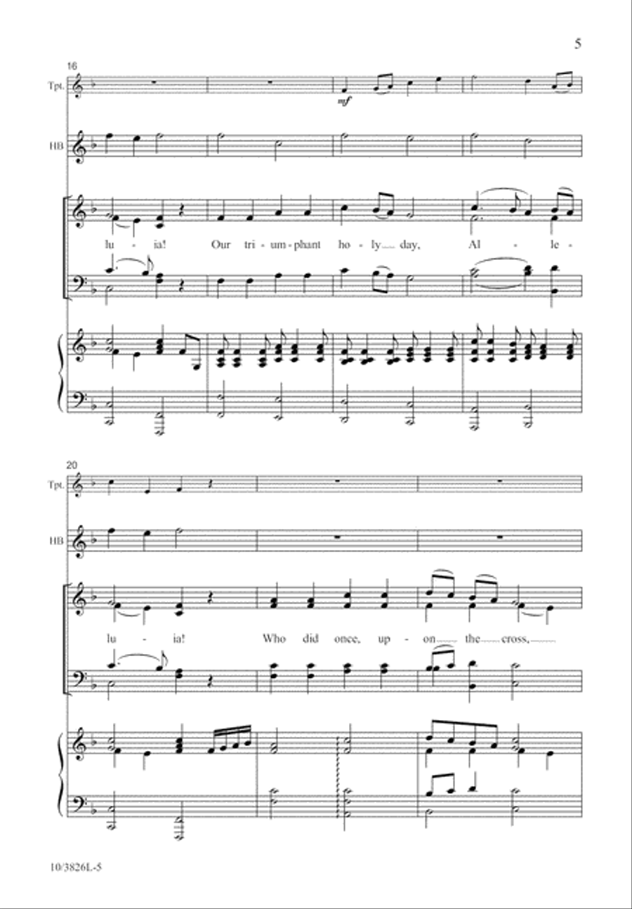 Jesus Lives, Alleluia! Jesus Lives, Alleluia! 4-Part scores gallery preview page 5