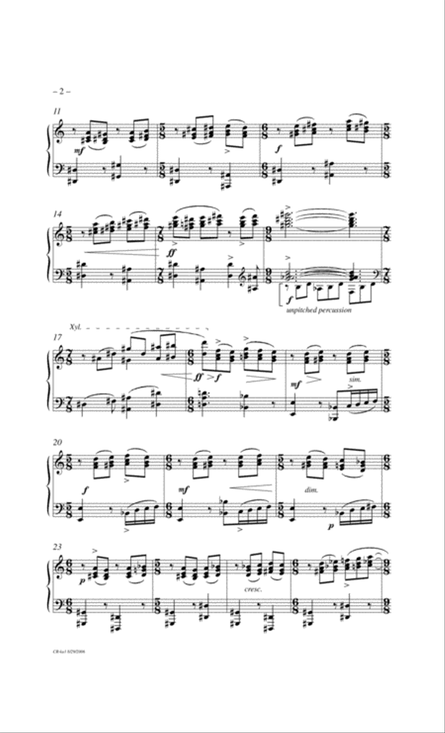 [Van de Vate] Where the Cross is Made (Piano Reduction) Small Ensemble scores gallery preview page 6