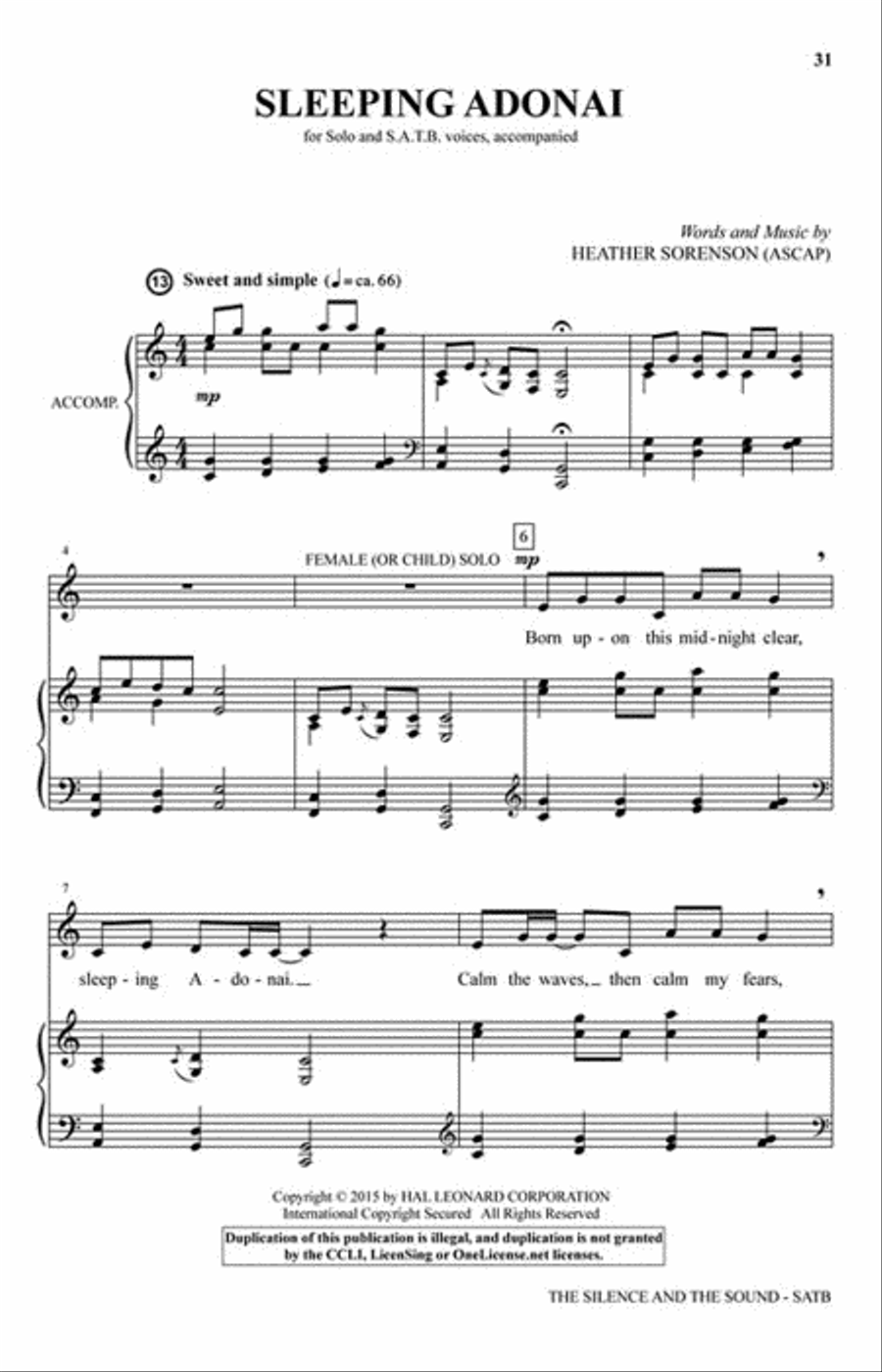 The Silence and the Sound 4-Part scores gallery preview page 4