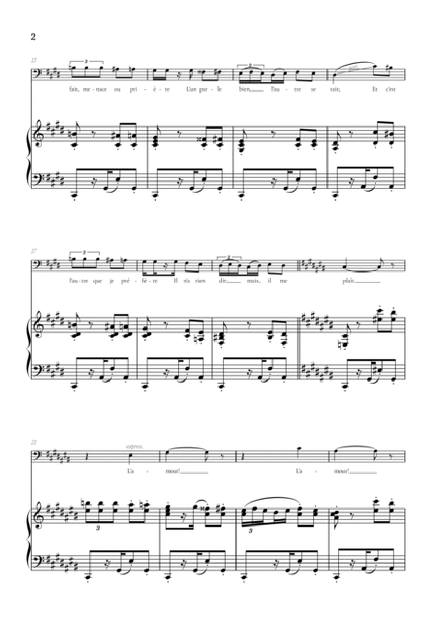 Bizet • Habanera from Carmen in C# minor [C#m] | bass voice sheet music with piano accompaniment image number null