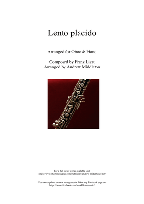 Book cover for Lento placid arranged for Oboe and Piano