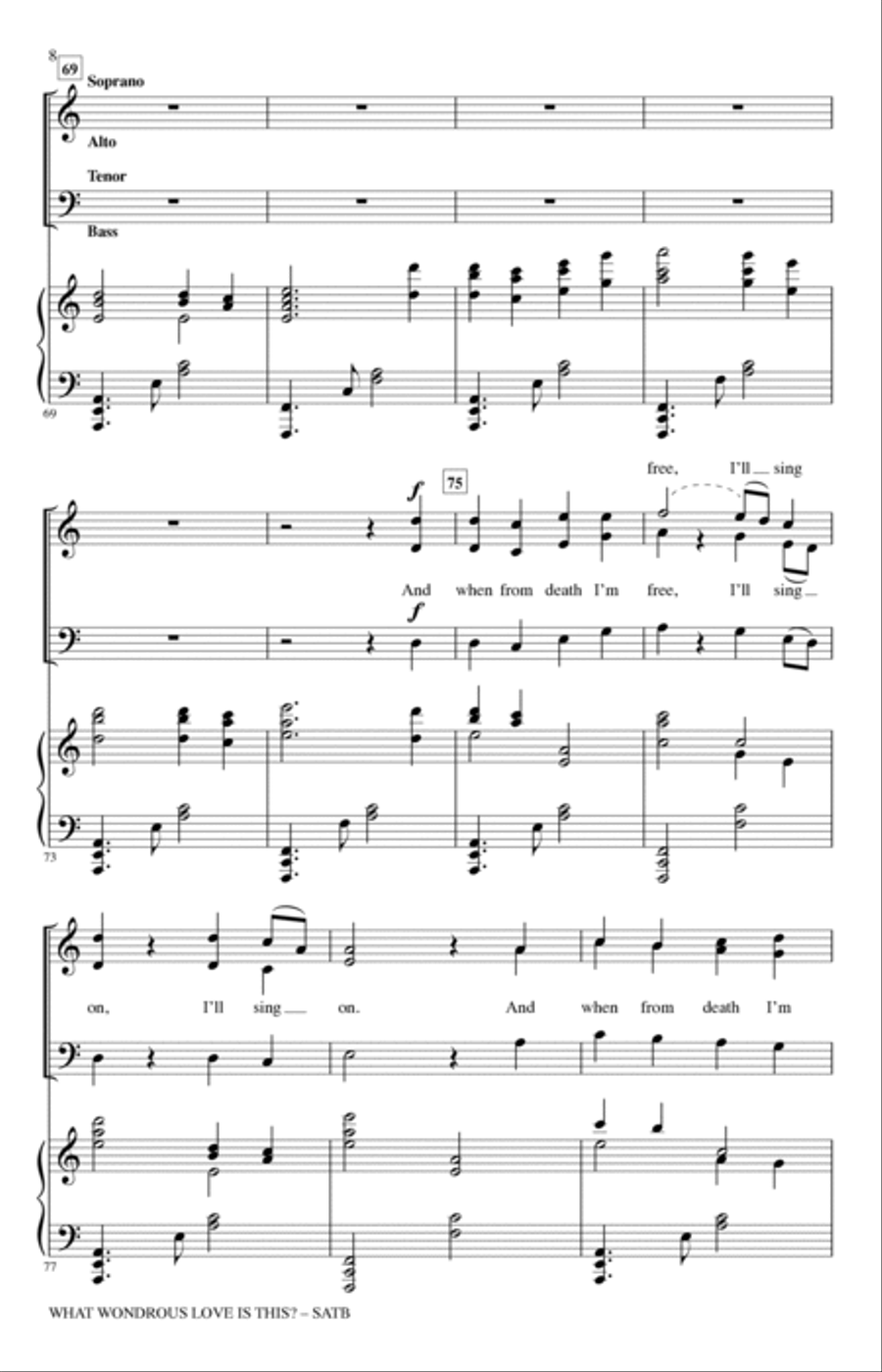 What Wondrous Love Is This? (arr. Heather Sorenson) 4-Part scores gallery preview page 7