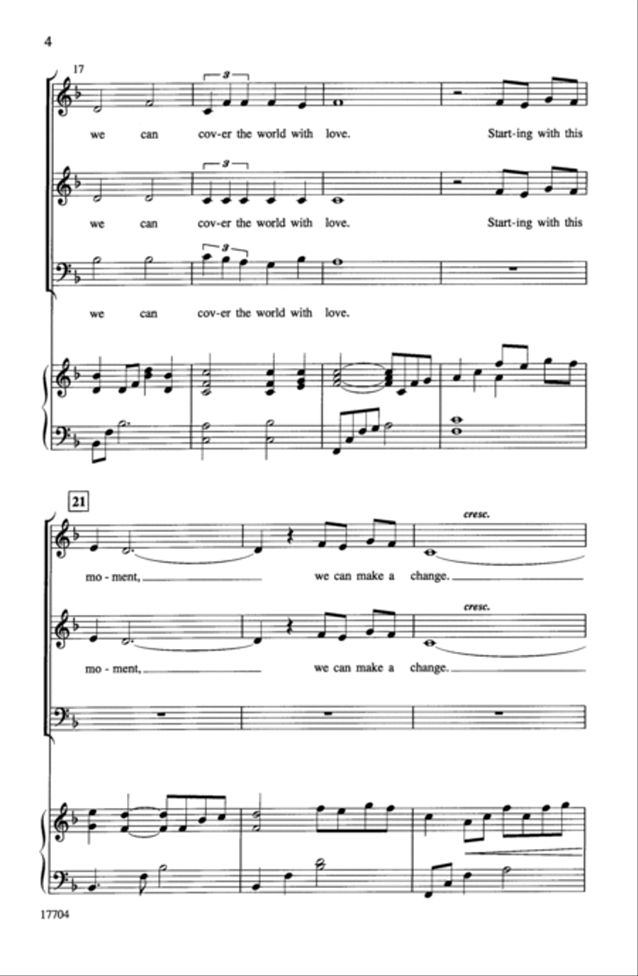 Cover the World with Love 3-Part scores gallery preview page 4