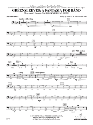Greensleeves: A Fantasia for Band: 2nd Trombone