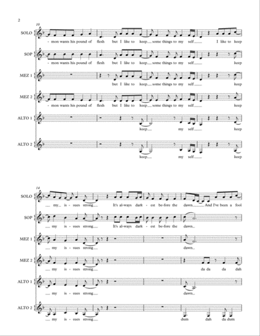 Shake It Out Shake It Out A Cappella scores gallery preview page 2