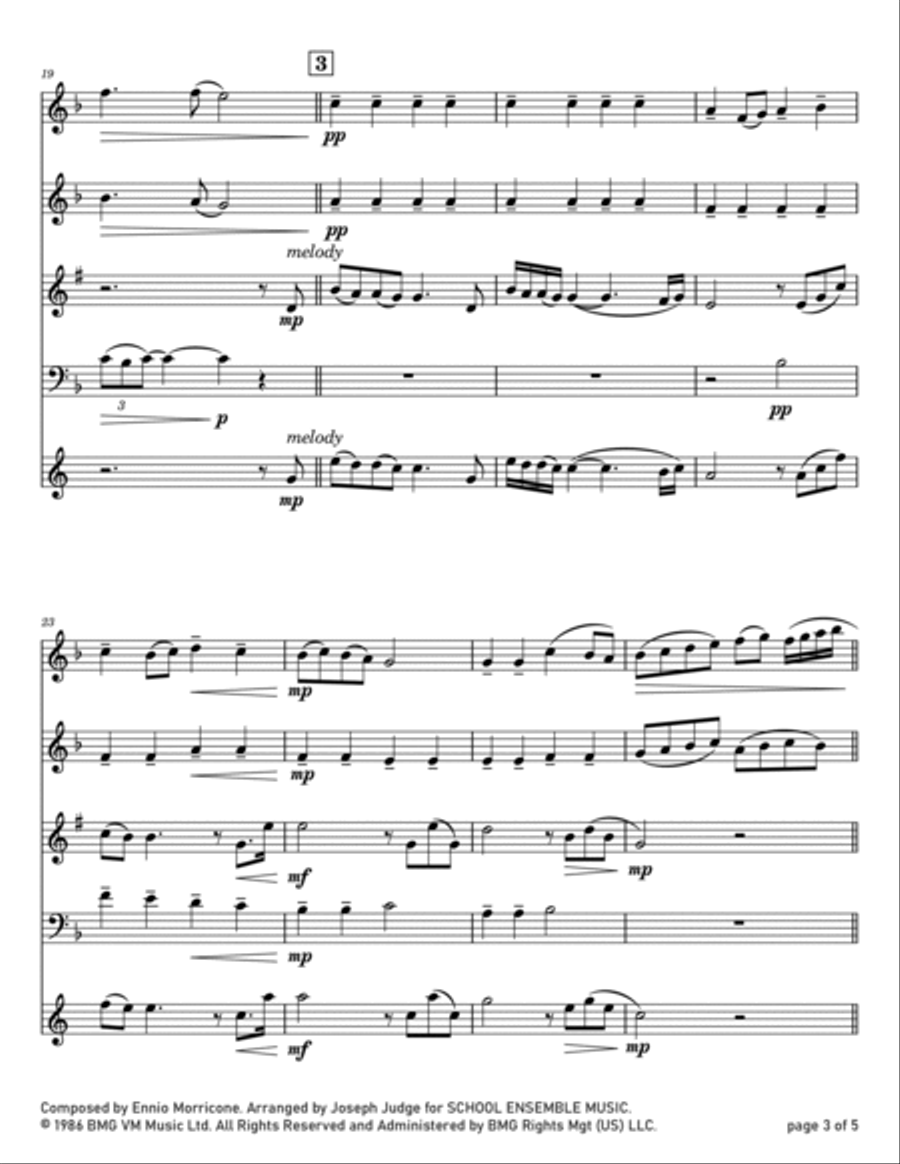 Gabriel's Oboe Woodwind Quartet scores gallery preview page 3