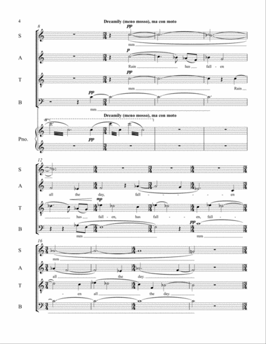 Chamber Music, Volume 3: Four Joyce Songs: Serenade in One Movement 4-Part scores gallery preview page 4