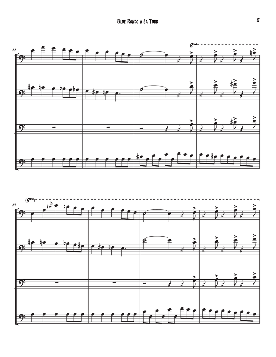 Blue Rondo A La Turk Small Ensemble scores gallery preview page 6