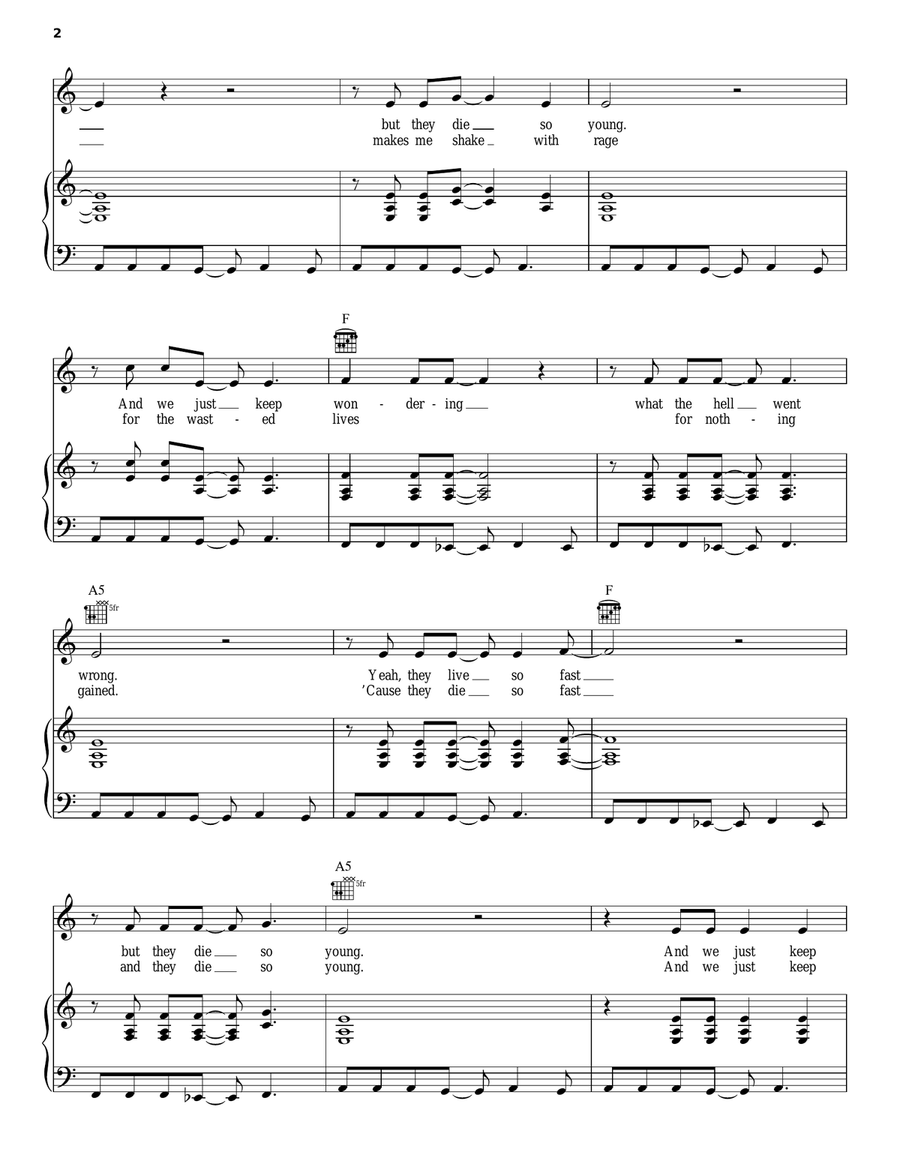 What Goes On What Goes On Piano, Vocal, Guitar scores gallery preview page 2