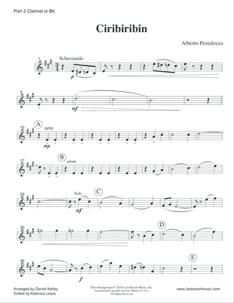 Ciribiribin for Woodwind Trio Woodwind Trio scores gallery preview page 6