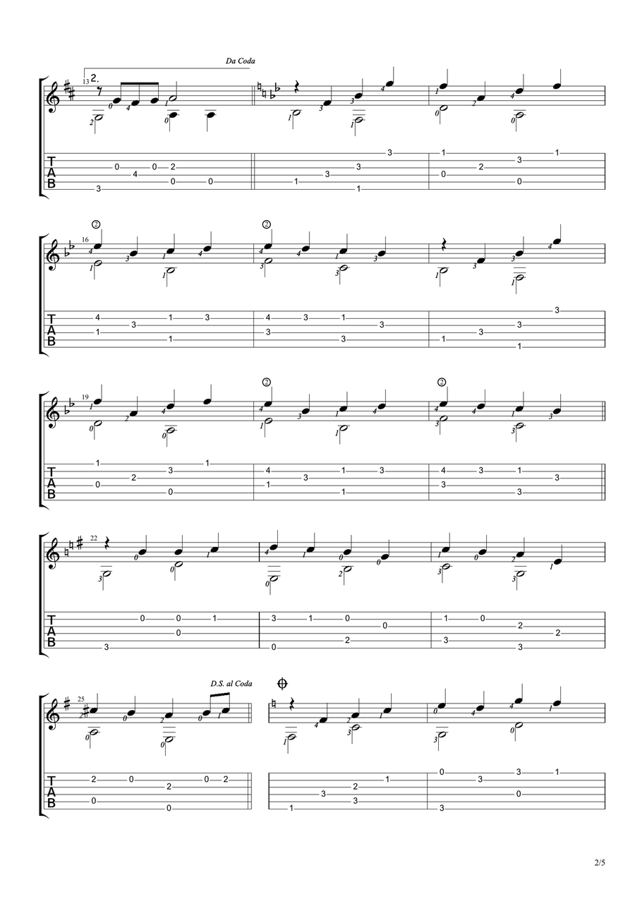 Uptown Girl Uptown Girl Guitar Tablature scores gallery preview page 2