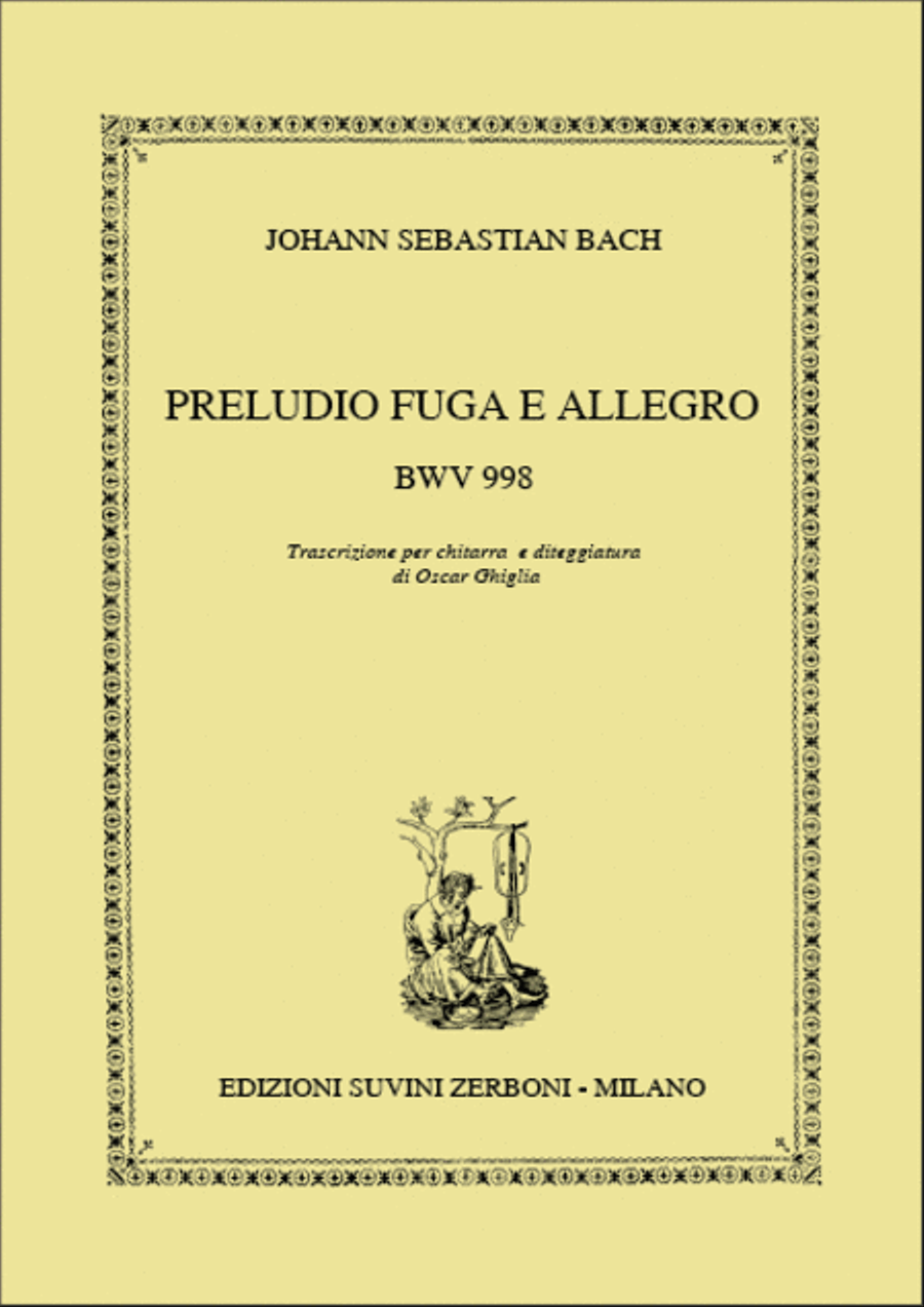Preludio, Fuga E Allegro Bwv 998 Per Liuto (12) Lute scores gallery preview page 1