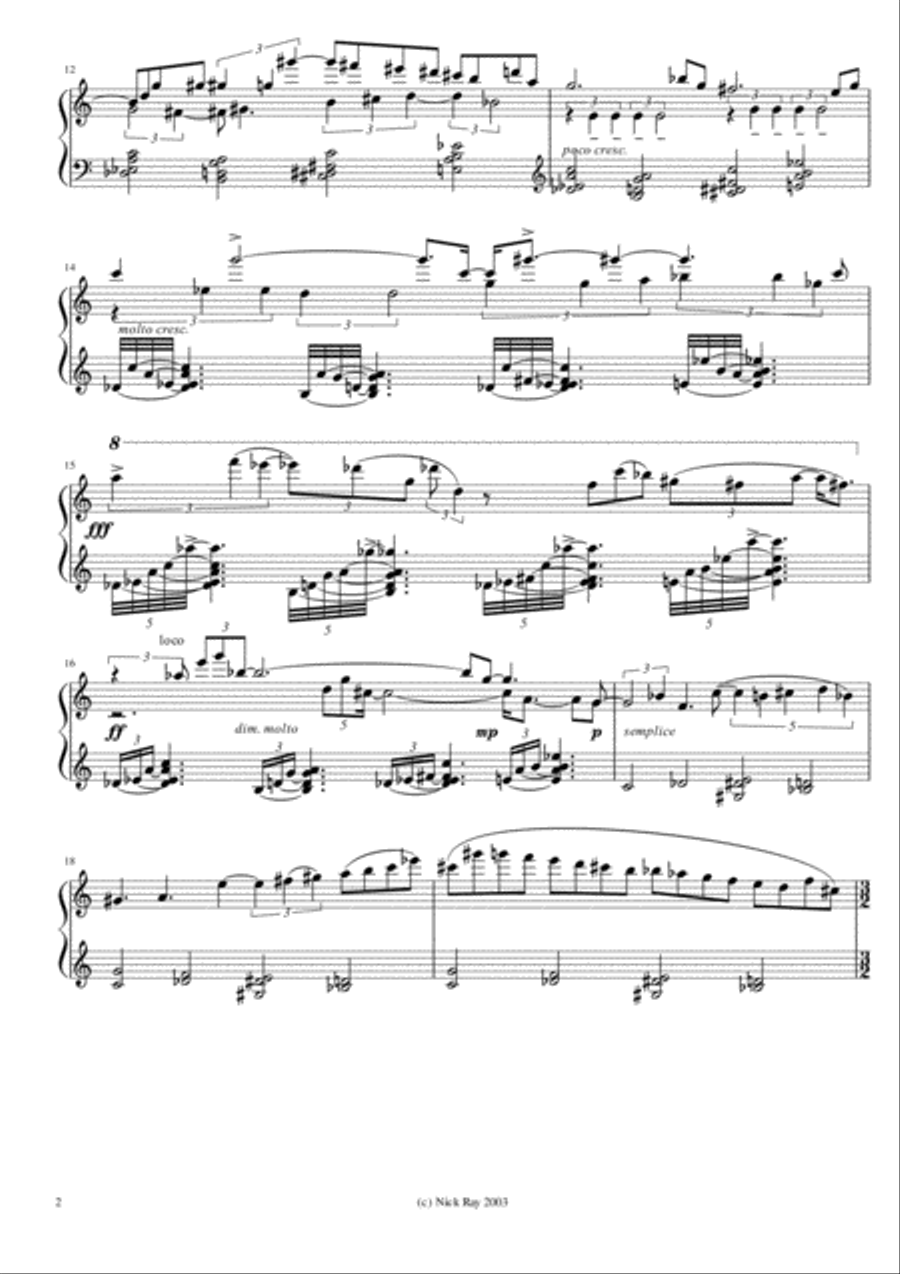 Two Localities (2003) for piano Piano Solo scores gallery preview page 4