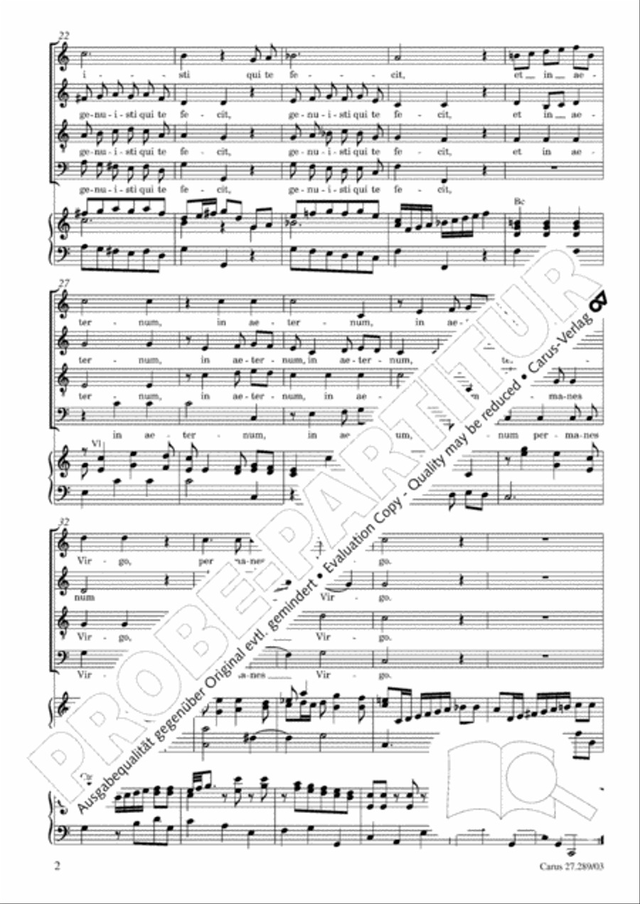 Beata es, Virgo Maria 4-Part scores gallery preview page 3