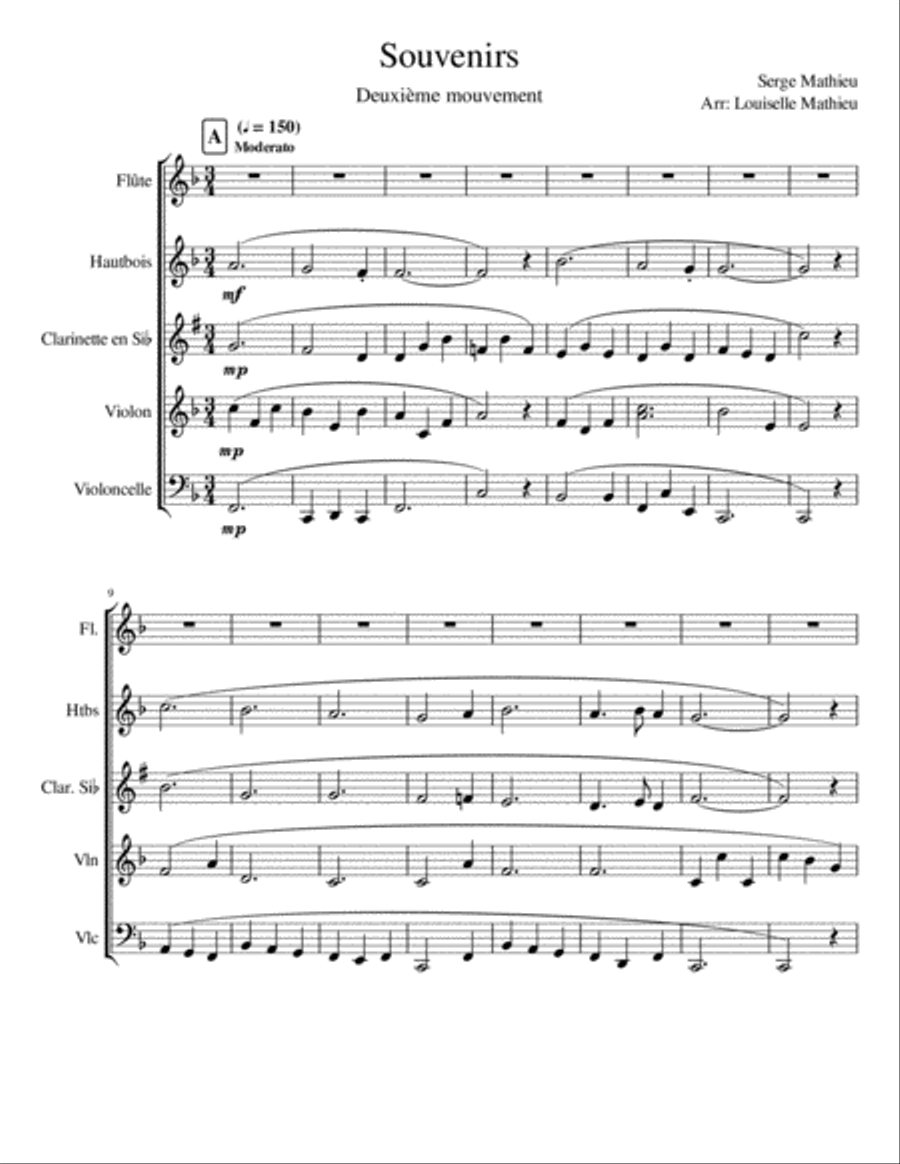 Souvenirs (Quintette, 2nd movement.) image number null